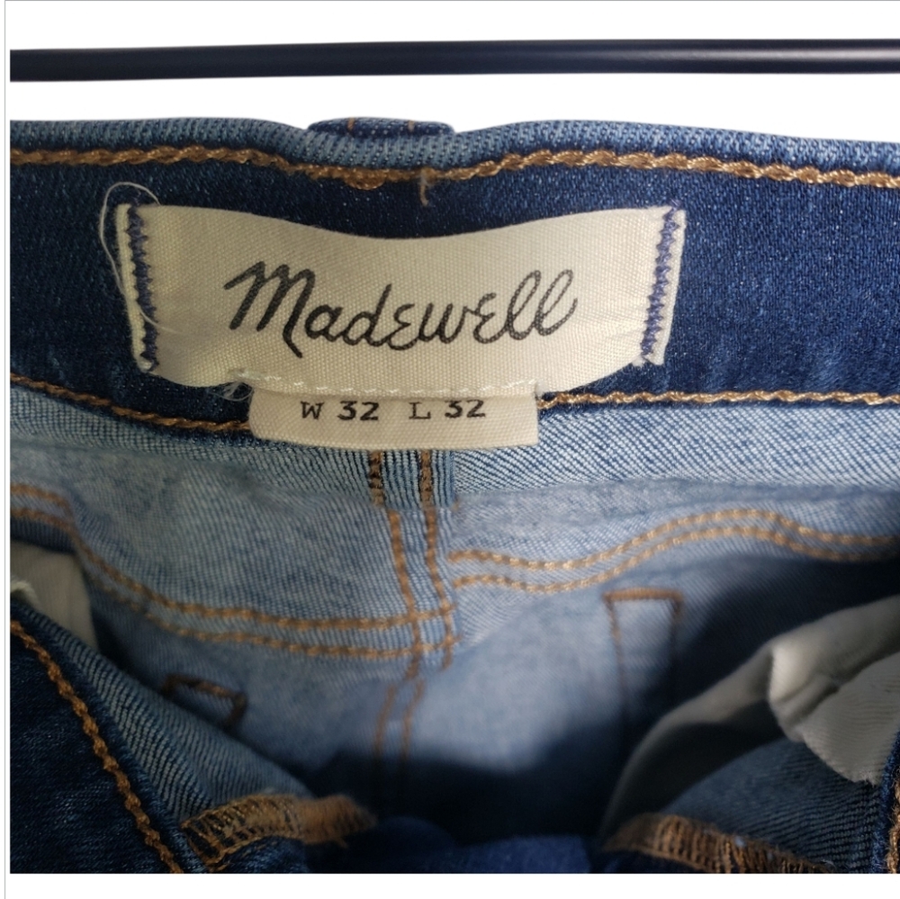 Madewell Men Deep Blue Everyday Denim COOLMAX Straight Leg Slim Fit Jeans 32x32 - Picture 4 of 5